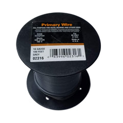 18 Gauge Wire, Gray, Gpt Primary Wire, 16/30, 100 foot