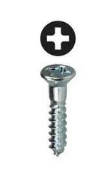 Flat Head Wood Screw, #10 x 1", 100 pack