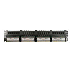 24 Port Cat 6 Patch Panel, 19" Rackmount
