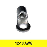 #12-10AWG Uninsulated #6 Ring Connector, 10 pack