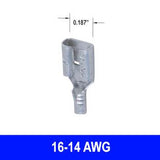#16-14AWG Uninsulated .187" Female Quick Connect, 100 pack - We-Supply