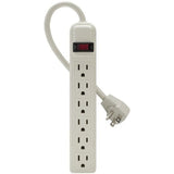 6 Outlet Surge Strip. 5ft Cord with Right Angle Plug - We-Supply