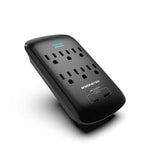 6 Outlet Wall Tap Power Surge Protector, 1 USB-C, 1 USB-A