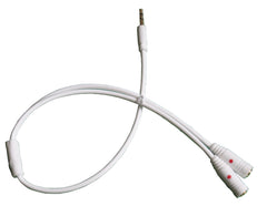 Audio Stereo Y Cord, 3.5mm Male to (2) 3.5mm Female