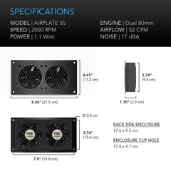 Airplate S5 Home Theater Dual 4" Cooling System