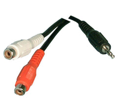 Y-Cable 3.5mm Stereo Plug to 2 RCA Jacks
