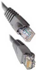 Ethernet Cat5e Patch Cord, Gray, 100ft