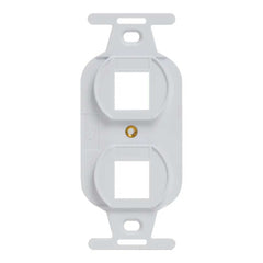 Modular Keystone Electrical Faceplate, 2 Port, White