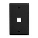 Modular Keystone Faceplate, 1 Port, Black