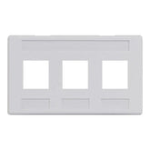 Modular Keystone Furniture Plate, 3 Port, White