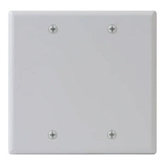 Blank Dual Gang Faceplate, White