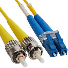 Fiber Optic Patch Cable, LC/ST, Yellow, 1 Meter
