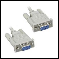 Null Modem Cable, 9 Pin Female to Female, 6 ft