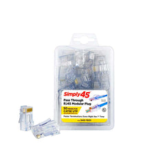 Cat5e Pass Through RJ45,50 pack