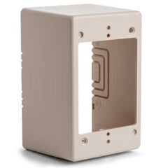 Single Gang Junction Box, 2.77" Deep, PVC, Ivory