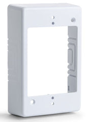 Single Gang Junction Box, 1.25" Deep, PVC, White