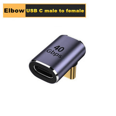 USB 4 Type C Right Angle Adapter