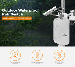 8 port outdoor network switch features