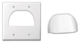 Bulk Cable Wall Plate, Dual Gang, 2 Piece, Almond - We-Supply