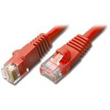 Ethernet Cat5e Patch Cord, Red, 15ft