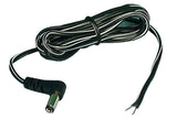 DC Power Cord, 2.1 x 5.5mm Plug to Bare Leads, 6FT/22awg