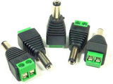 DC Screw-On Plugs, 2.5x5.5mm, 5 Pack - We-Supply