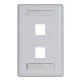 Faceplate ID Window with 2 Ports, White - We-Supply