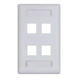 Faceplate ID Window with 4 Ports, White - We-Supply