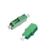 Fiber Optic Simplex Coupler, LC to LC APC, 2 Pack