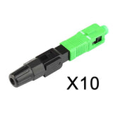 Fiber Optical Field Assembly Connector, SC-APC, 10pk - We-Supply