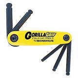 Gorilla Grip Fold-Up BallPoint Hex Key Set, 3/16" ~ 3/8" - We-Supply