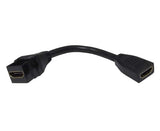 HDMI Keystone Adapter, Pigtail Version, Black - We-Supply
