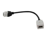 HDMI Keystone Adapter, Pigtail Version, White