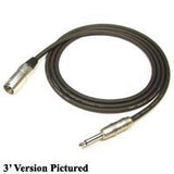Instrument Cable: 1/4" Male to XLR Male, 3 ft - We-Supply