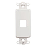 Modular Keystone Decora Faceplate, 1 Port, White