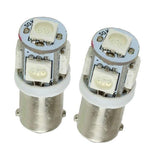 LED Replacement Green Lightbulb, BA9S, 5 LED, 2 pack