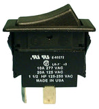 Moisture/Dust Resistant Rocker Switch On/Off DPST 20A-125V .250