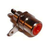 RCA Chassis Mount Jack, Red Plastic Insulator