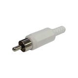 RCA Male Inline Plug, White