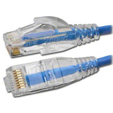 Slim Cat6 UTP Ethernet Patch Cord, 12' Blue
