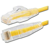 Slim Cat6 UTP Ethernet Patch Cord, 7' Yellow - We-Supply