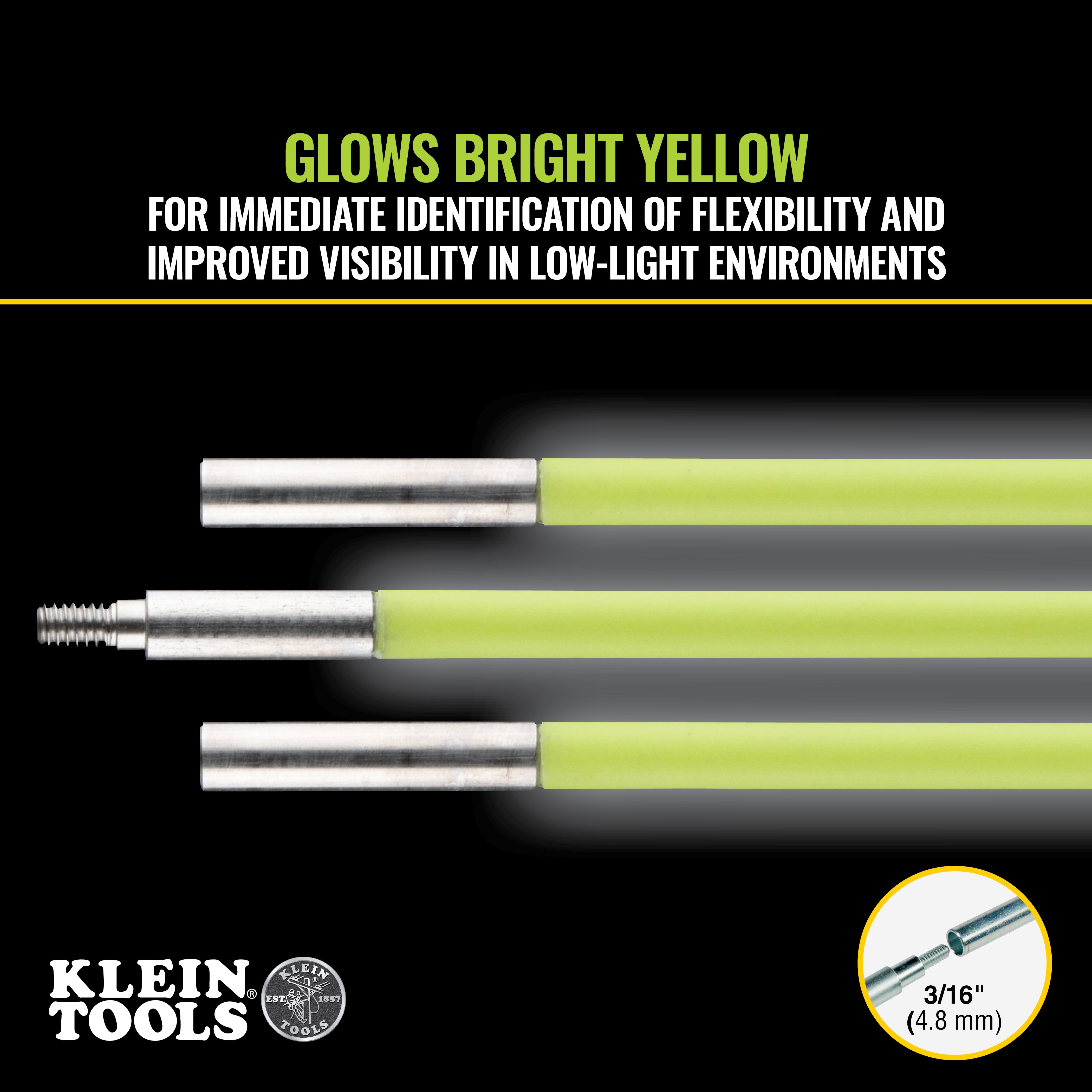 Mid-Flex Glow Rod Set, 15 foot