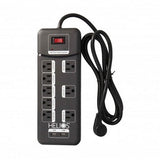 8 Outlet Surge Protector with 2 USB Charging Ports - We - Supply