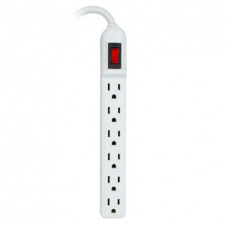 Helios 6 Outlet Power Strip, 4ft Cord