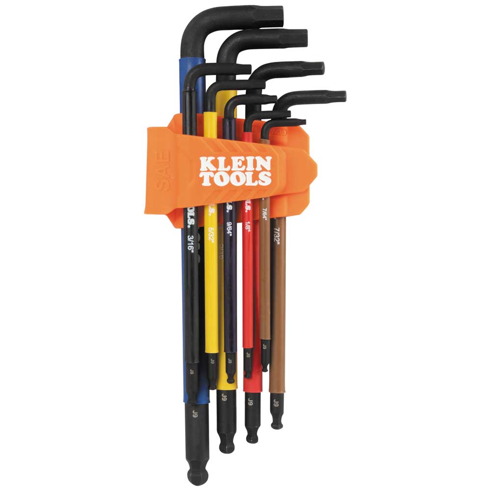 Hex Keys, Color Coded Set, SAE, 9 Sizes