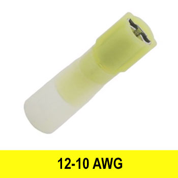 #12-10AWG Heat Shrink Insulated Female Quick Connectors, 25 pack