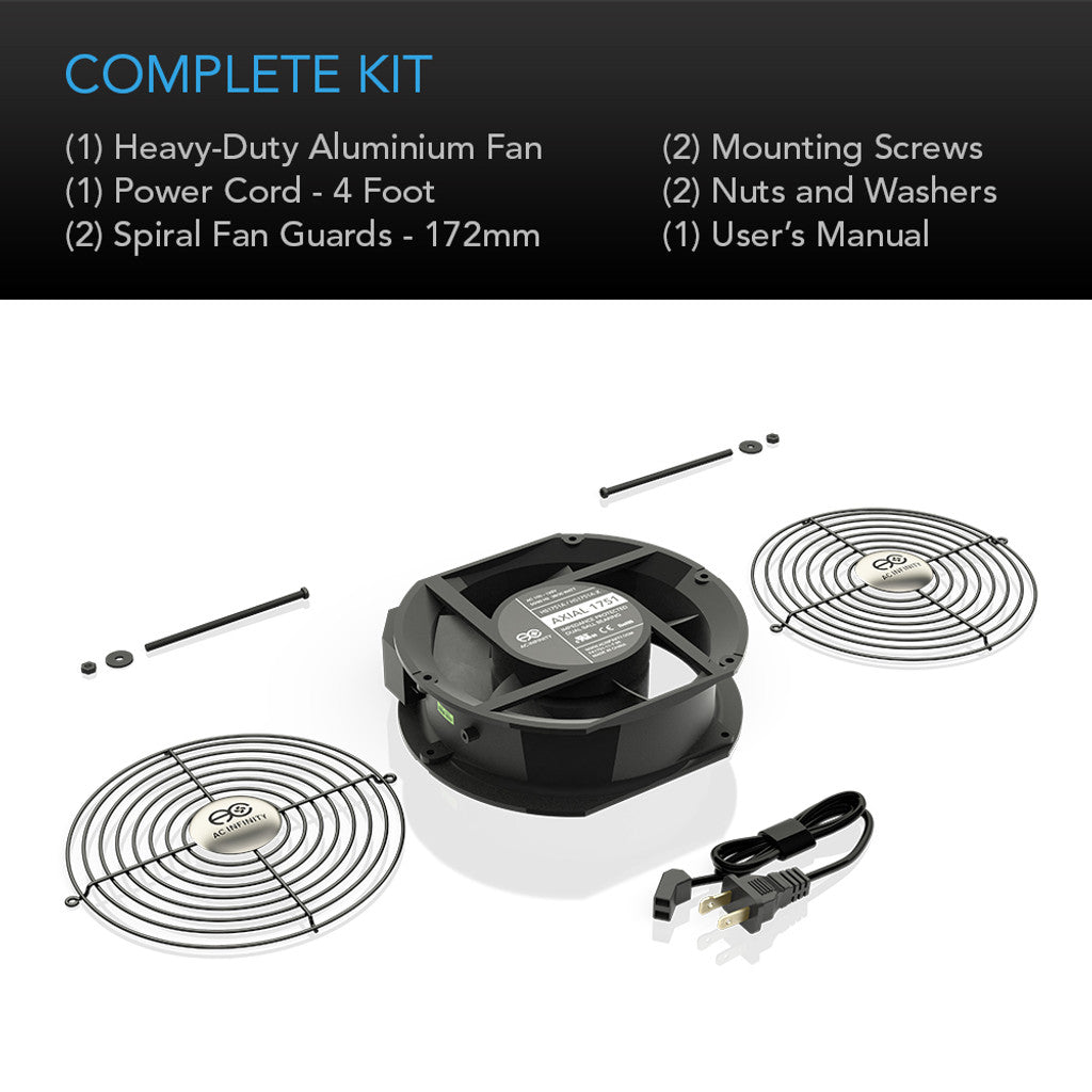HS Muffin 120V AC Cooling Fan, 172x150x51mm