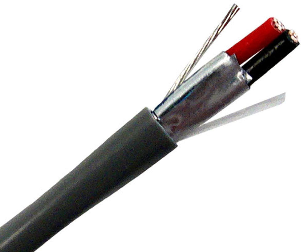 18/2 Shielded CMP Plenum Cable, Gray