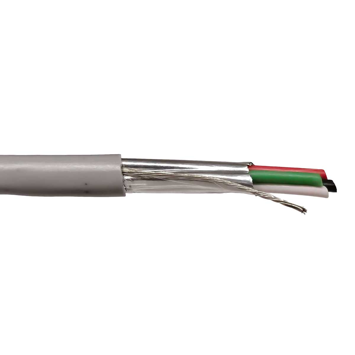 18/4 Shielded CMR Riser Cable, Gray