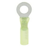 #12-10AWG 1/4" Stud Heat Shrink Insulated Ring Terminals, 25 pack